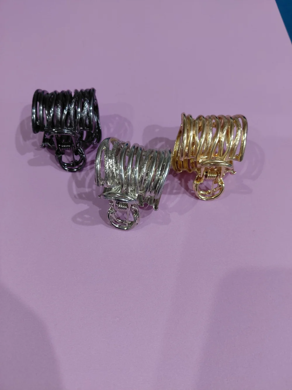 Metal Coil Hair Cuffs - Gold, Silver, Black